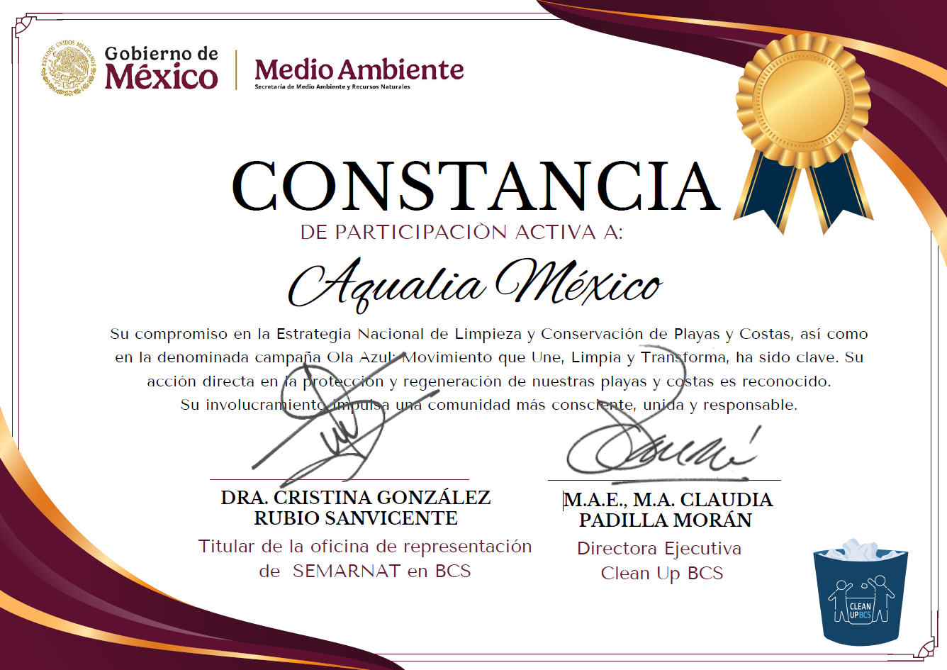 Aqualia México recibe constancia de SEMARNAT Baja California Sur por ...